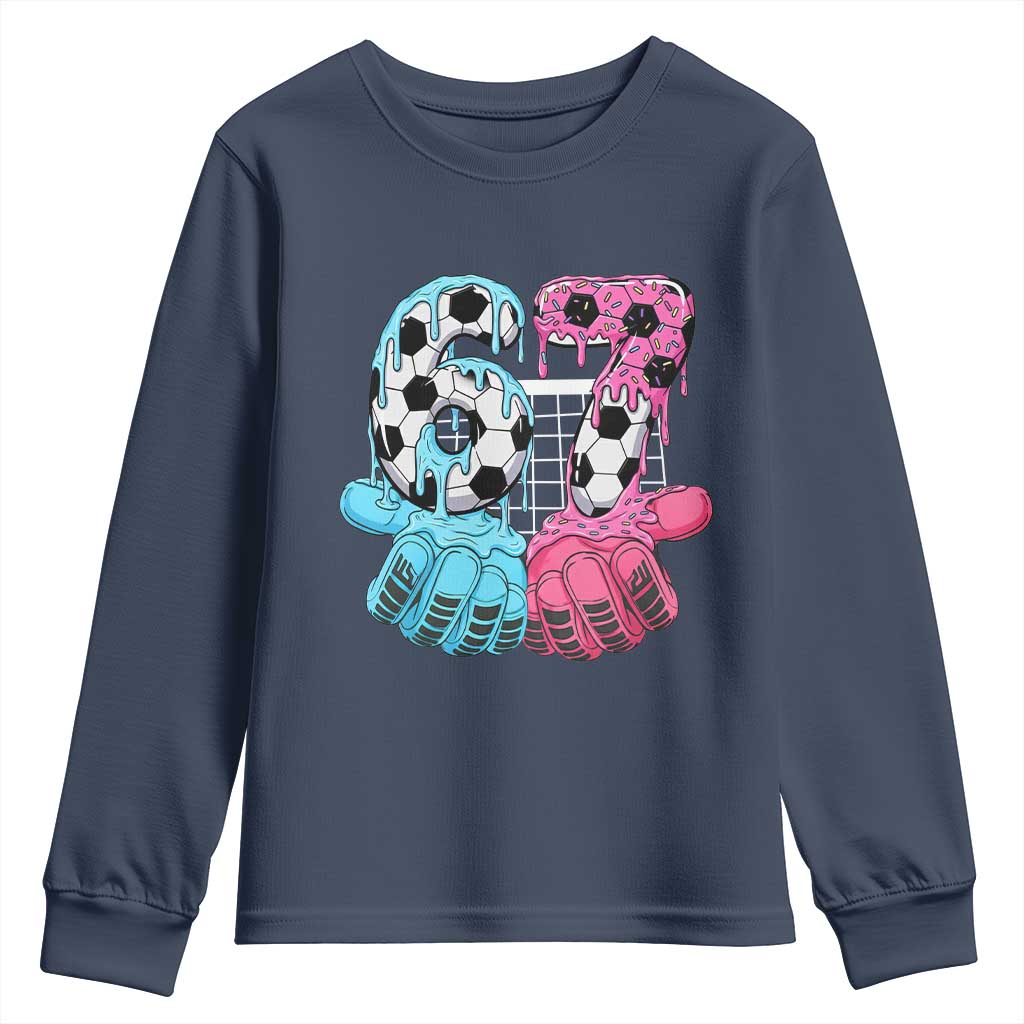 Drip Soccer Six Seven Meme Youth Sweatshirt Funny Gen Alpha Slang