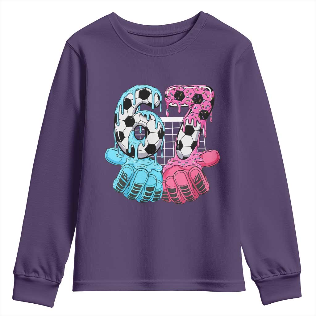 Drip Soccer Six Seven Meme Youth Sweatshirt Funny Gen Alpha Slang