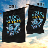 Funny Six Seven Pixel Playing Soccer Garden Flag Gen Z Alpha Gift