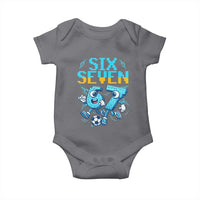Funny Six Seven Pixel Playing Soccer Baby Onesie Gen Z Alpha Gift
