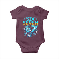 Funny Six Seven Pixel Playing Soccer Baby Onesie Gen Z Alpha Gift