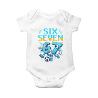 Funny Six Seven Pixel Playing Soccer Baby Onesie Gen Z Alpha Gift