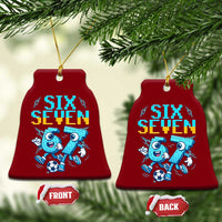 Funny Six Seven Pixel Playing Soccer Ceramic Ornament Gen Z Alpha Gift