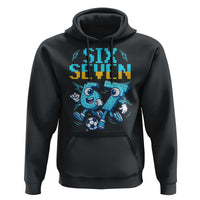 Funny Six Seven Pixel Playing Soccer Hoodie Gen Z Alpha Gift