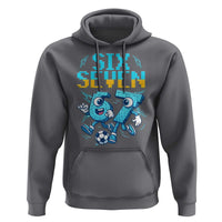 Funny Six Seven Pixel Playing Soccer Hoodie Gen Z Alpha Gift
