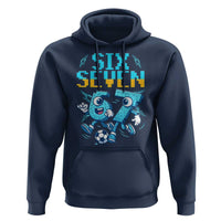 Funny Six Seven Pixel Playing Soccer Hoodie Gen Z Alpha Gift