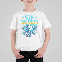 Funny Six Seven Pixel Playing Soccer T Shirt For Kid Gen Z Alpha Gift