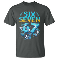 Funny Six Seven Pixel Playing Soccer T Shirt Gen Z Alpha Gift