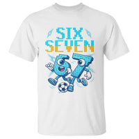 Funny Six Seven Pixel Playing Soccer T Shirt Gen Z Alpha Gift