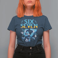Funny Six Seven Pixel Playing Soccer T Shirt For Women Gen Z Alpha Gift