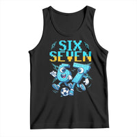 Funny Six Seven Pixel Playing Soccer Tank Top Gen Z Alpha Gift