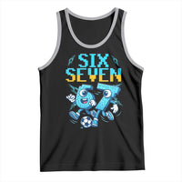 Funny Six Seven Pixel Playing Soccer Tank Top Gen Z Alpha Gift