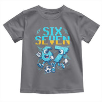 Funny Six Seven Pixel Playing Soccer Toddler T Shirt Gen Z Alpha Gift