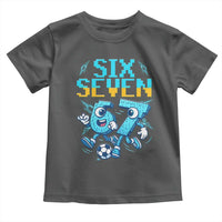 Funny Six Seven Pixel Playing Soccer Toddler T Shirt Gen Z Alpha Gift