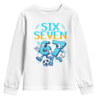 Funny Six Seven Pixel Playing Soccer Youth Sweatshirt Gen Z Alpha Gift