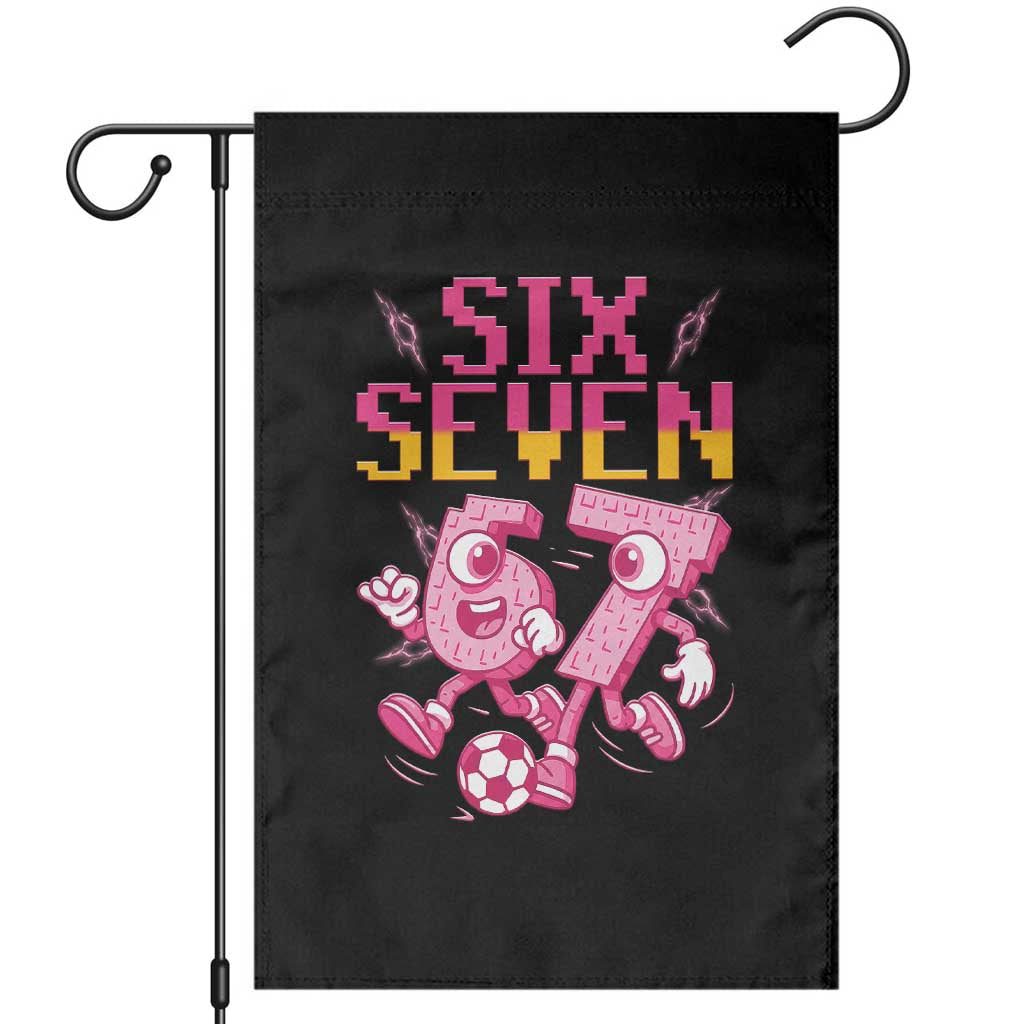 Funny Gen Z Alpha Gift Garden Flag Six Seven Meme Soccer Lover