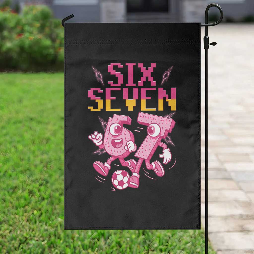 Funny Gen Z Alpha Gift Garden Flag Six Seven Meme Soccer Lover