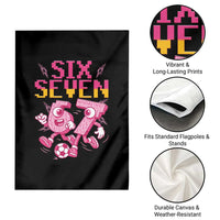 Funny Gen Z Alpha Gift Garden Flag Six Seven Meme Soccer Lover