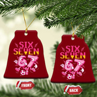 Funny Gen Z Alpha Gift Ceramic Ornament Six Seven Meme Soccer Lover
