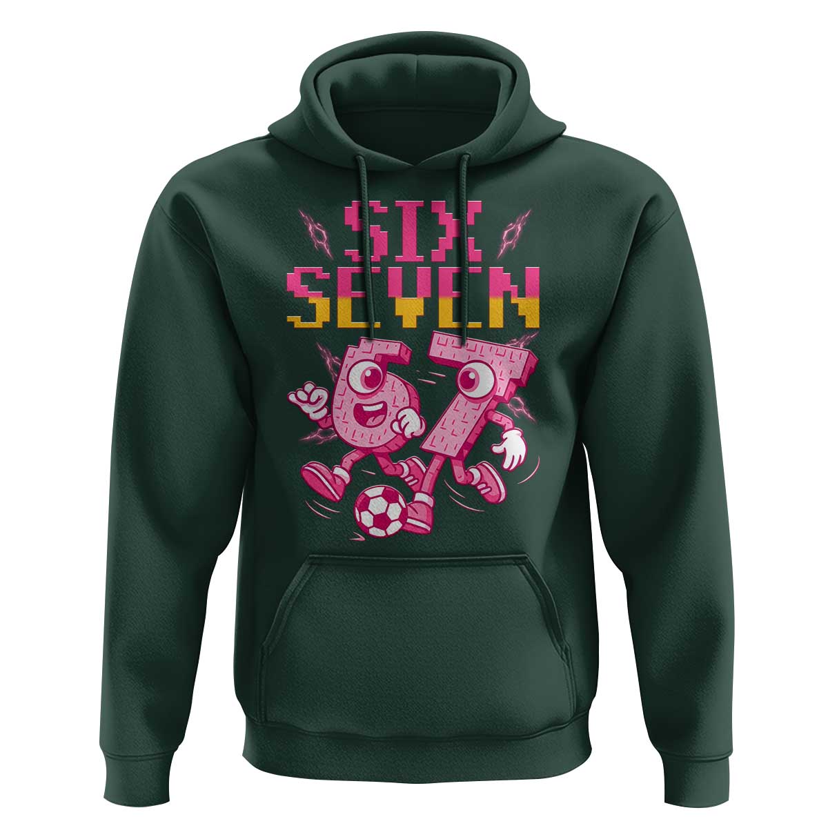 Funny Gen Z Alpha Gift Hoodie Six Seven Meme Soccer Lover