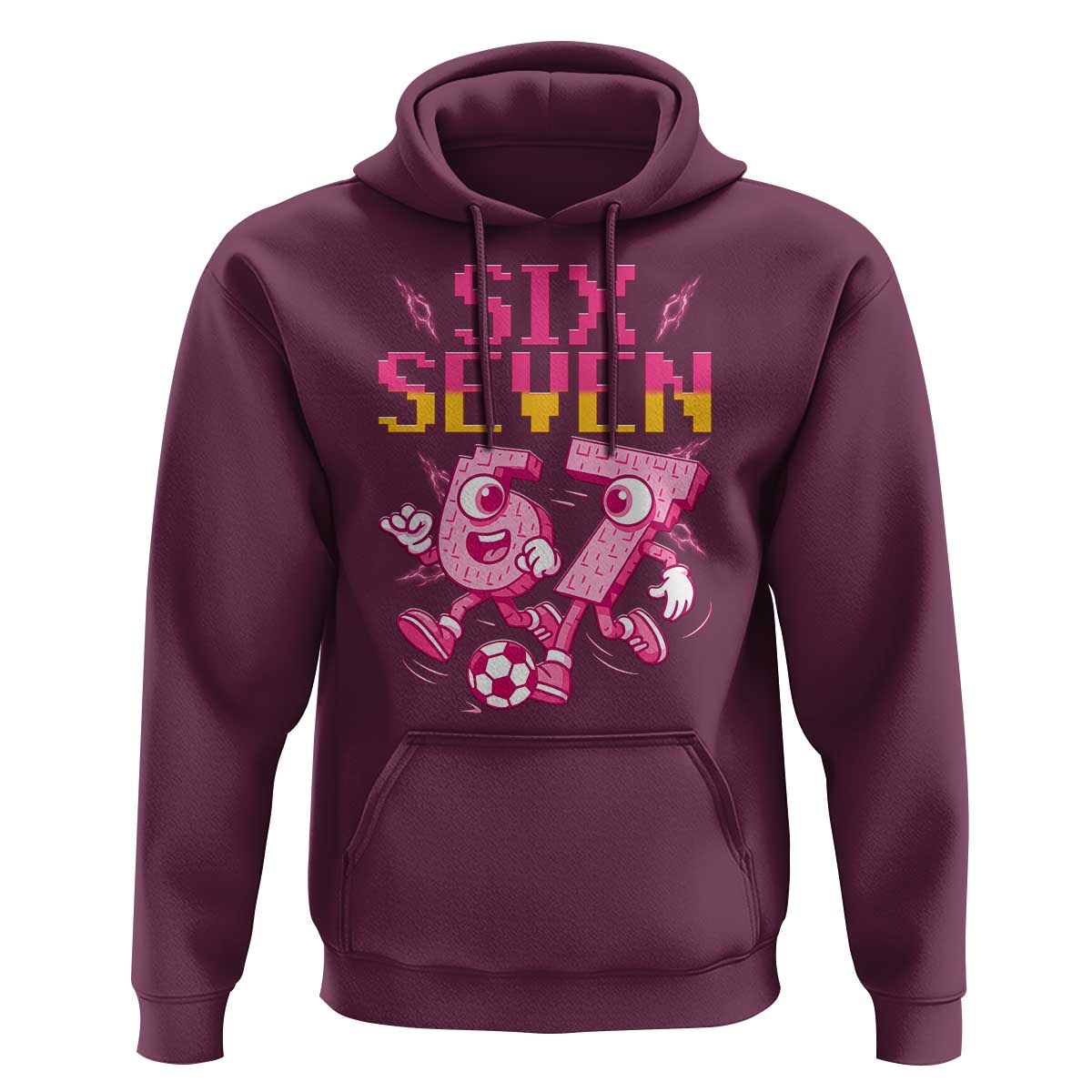Funny Gen Z Alpha Gift Hoodie Six Seven Meme Soccer Lover