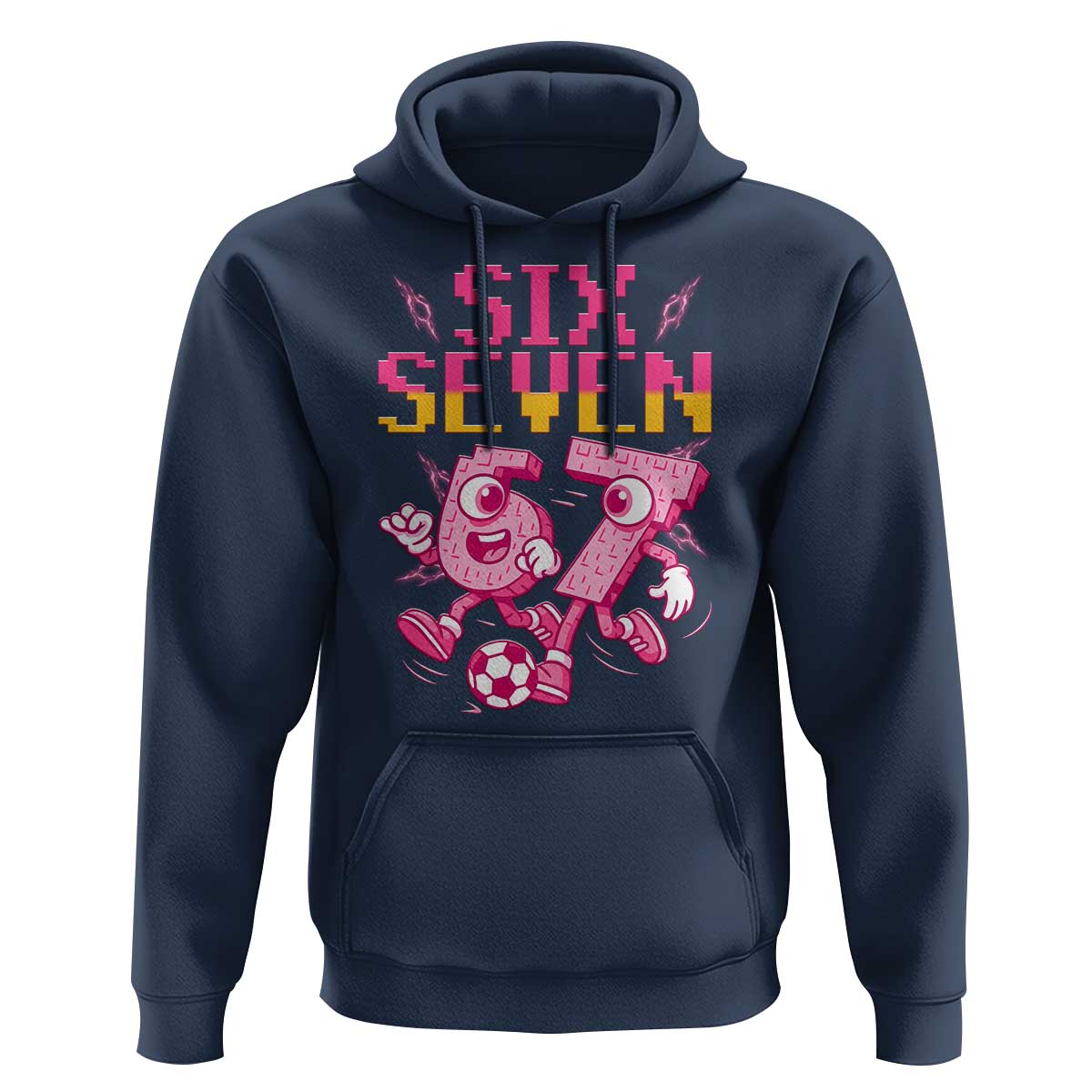 Funny Gen Z Alpha Gift Hoodie Six Seven Meme Soccer Lover