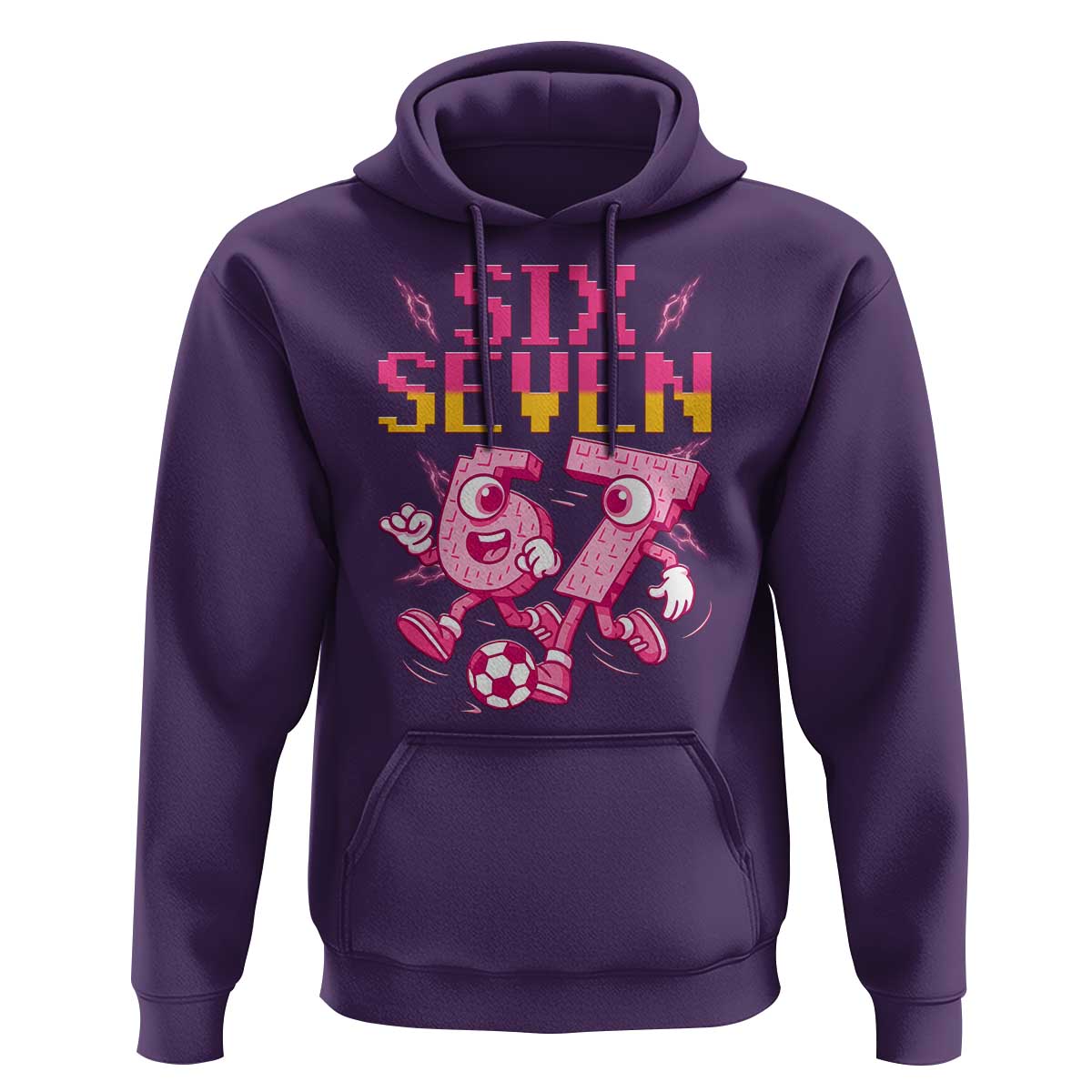 Funny Gen Z Alpha Gift Hoodie Six Seven Meme Soccer Lover