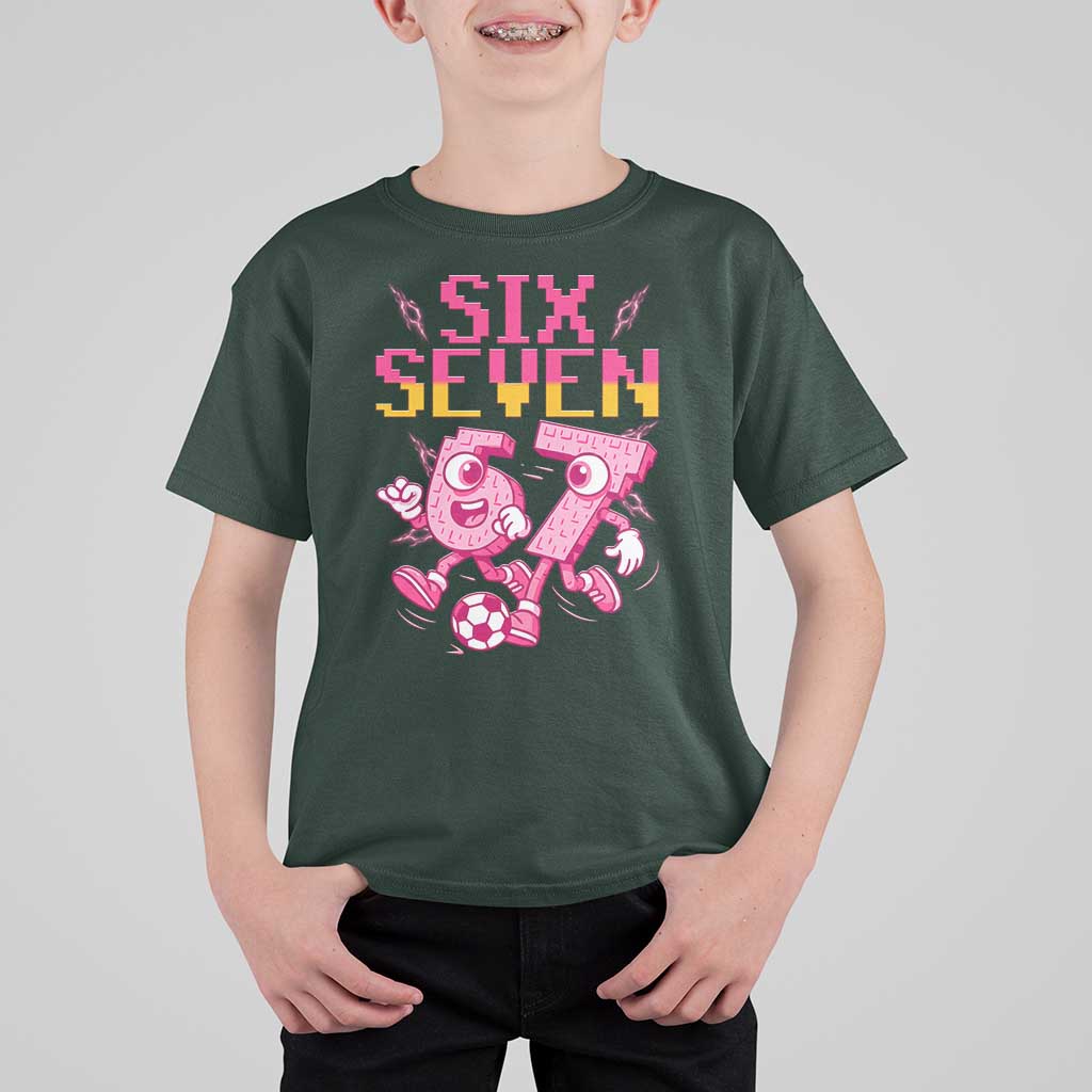 Funny Gen Z Alpha Gift T Shirt For Kid Six Seven Meme Soccer Lover