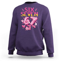Funny Gen Z Alpha Gift Sweatshirt Six Seven Meme Soccer Lover
