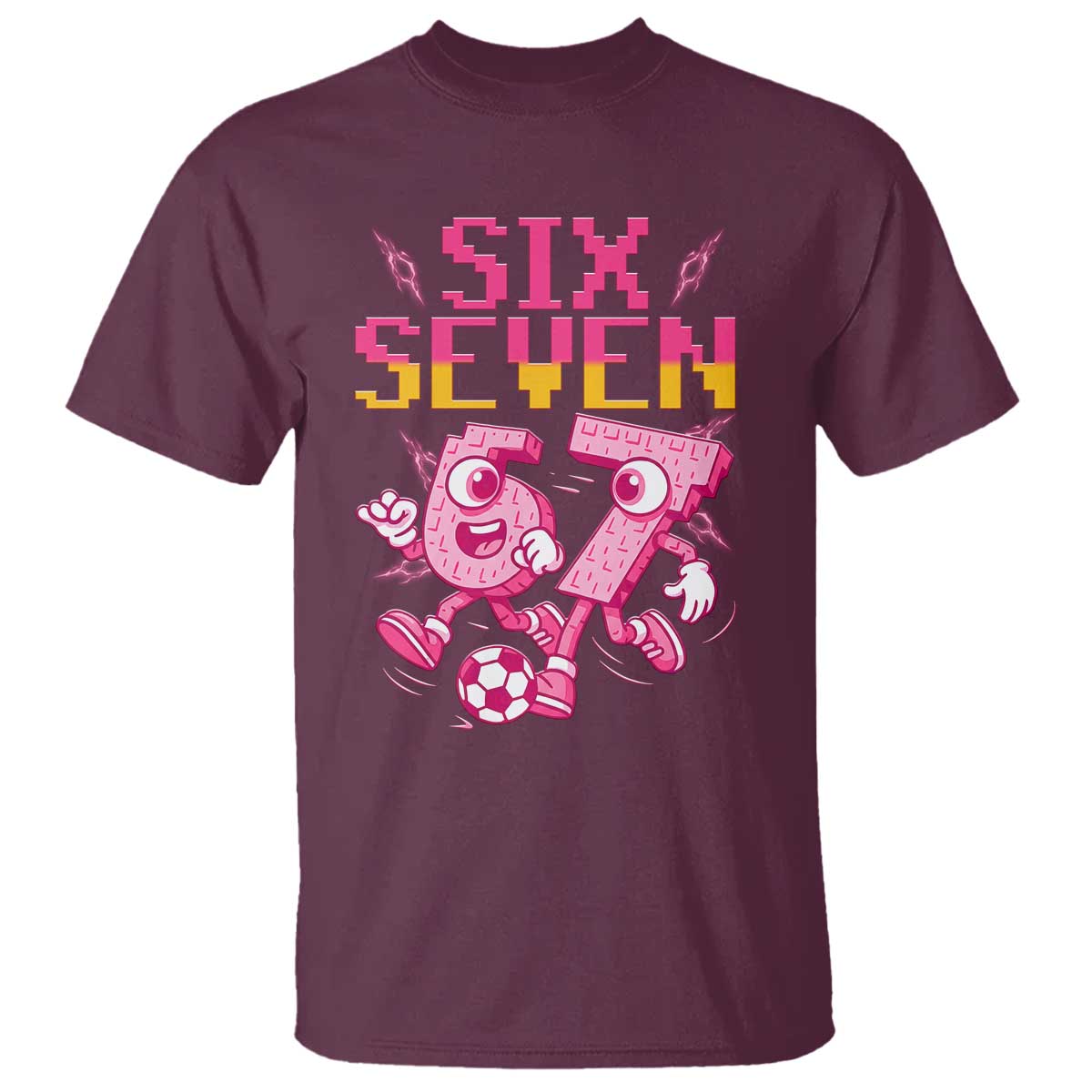Funny Gen Z Alpha Gift T Shirt Six Seven Meme Soccer Lover