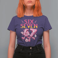 Funny Gen Z Alpha Gift T Shirt For Women Six Seven Meme Soccer Lover