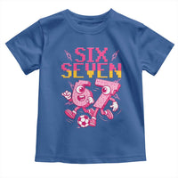 Funny Gen Z Alpha Gift Toddler T Shirt Six Seven Meme Soccer Lover