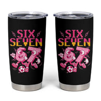 Funny Gen Z Alpha Gift Tumbler Cup Six Seven Meme Soccer Lover