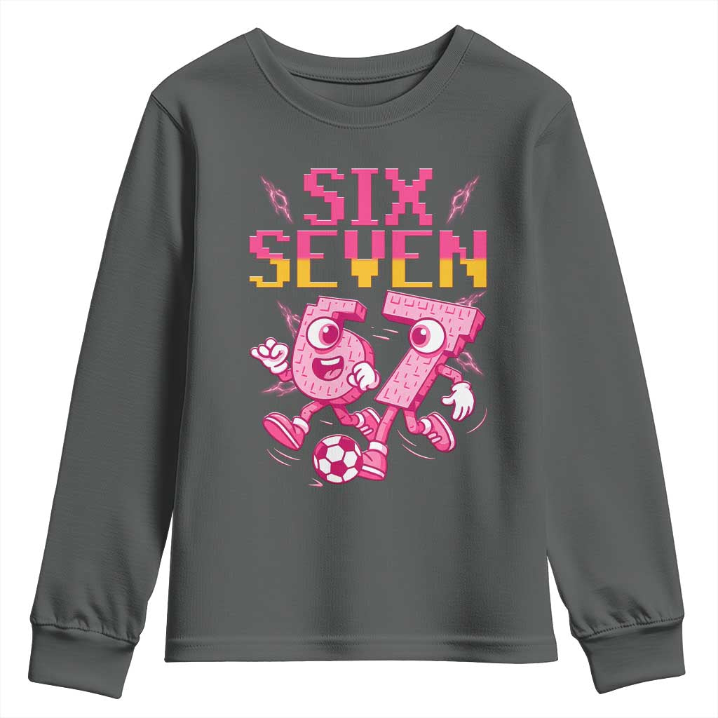 Funny Gen Z Alpha Gift Youth Sweatshirt Six Seven Meme Soccer Lover
