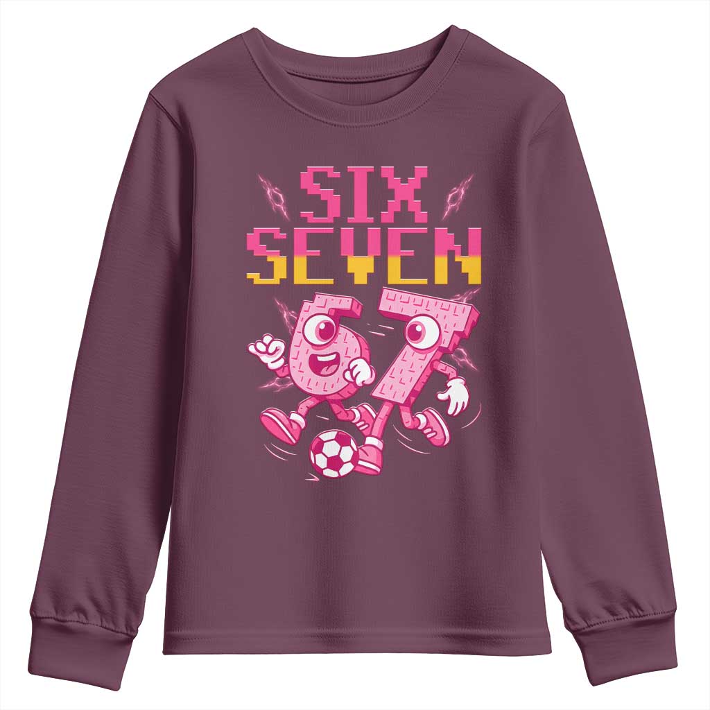 Funny Gen Z Alpha Gift Youth Sweatshirt Six Seven Meme Soccer Lover