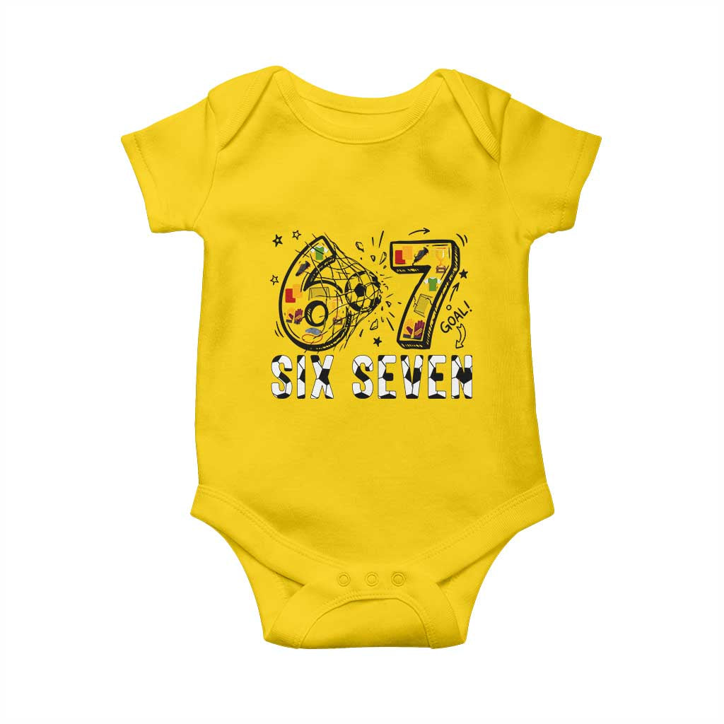 Six Seven Meme Soccer Lover Baby Onesie Funny Gift For Gen Z