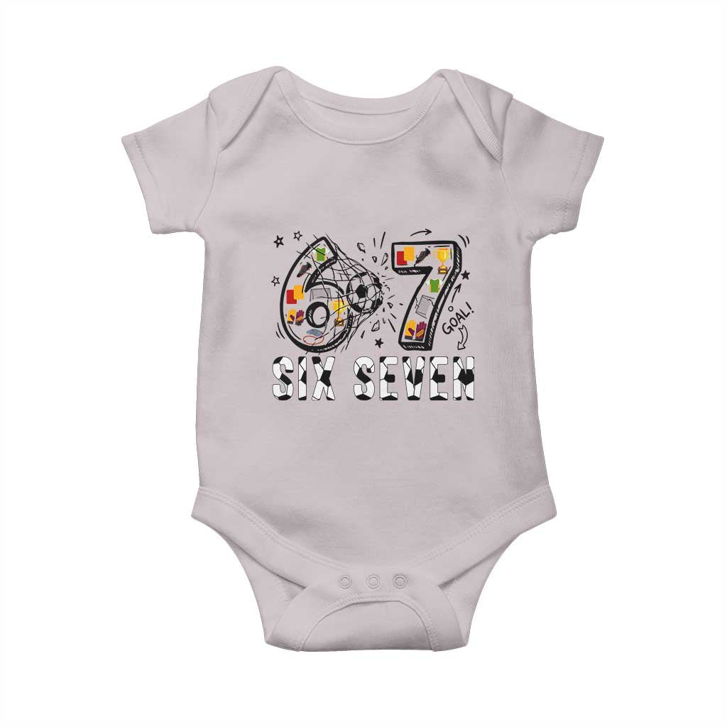 Six Seven Meme Soccer Lover Baby Onesie Funny Gift For Gen Z
