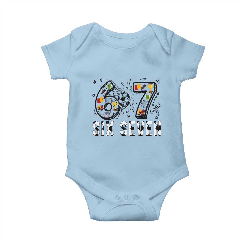 Six Seven Meme Soccer Lover Baby Onesie Funny Gift For Gen Z