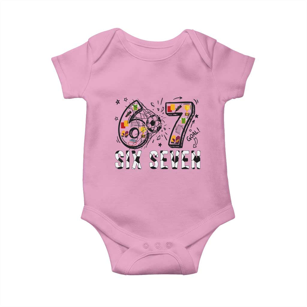 Six Seven Meme Soccer Lover Baby Onesie Funny Gift For Gen Z