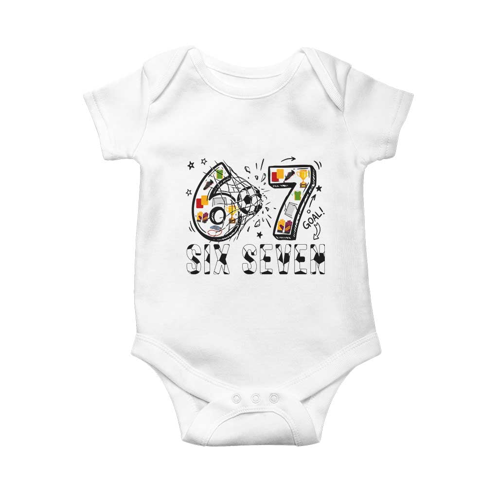 Six Seven Meme Soccer Lover Baby Onesie Funny Gift For Gen Z