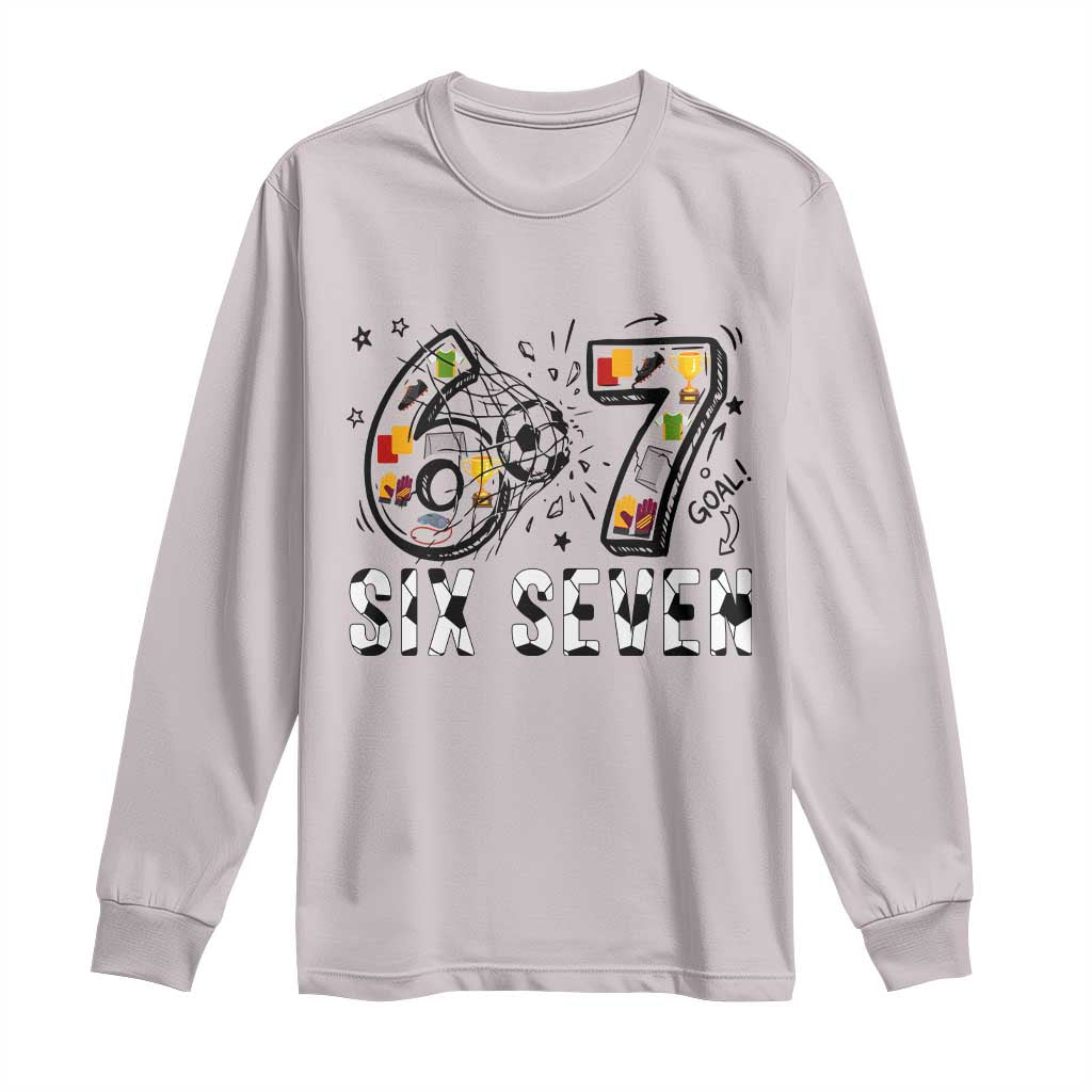 Six Seven Meme Soccer Lover Long Sleeve Shirt Funny Gift For Gen Z