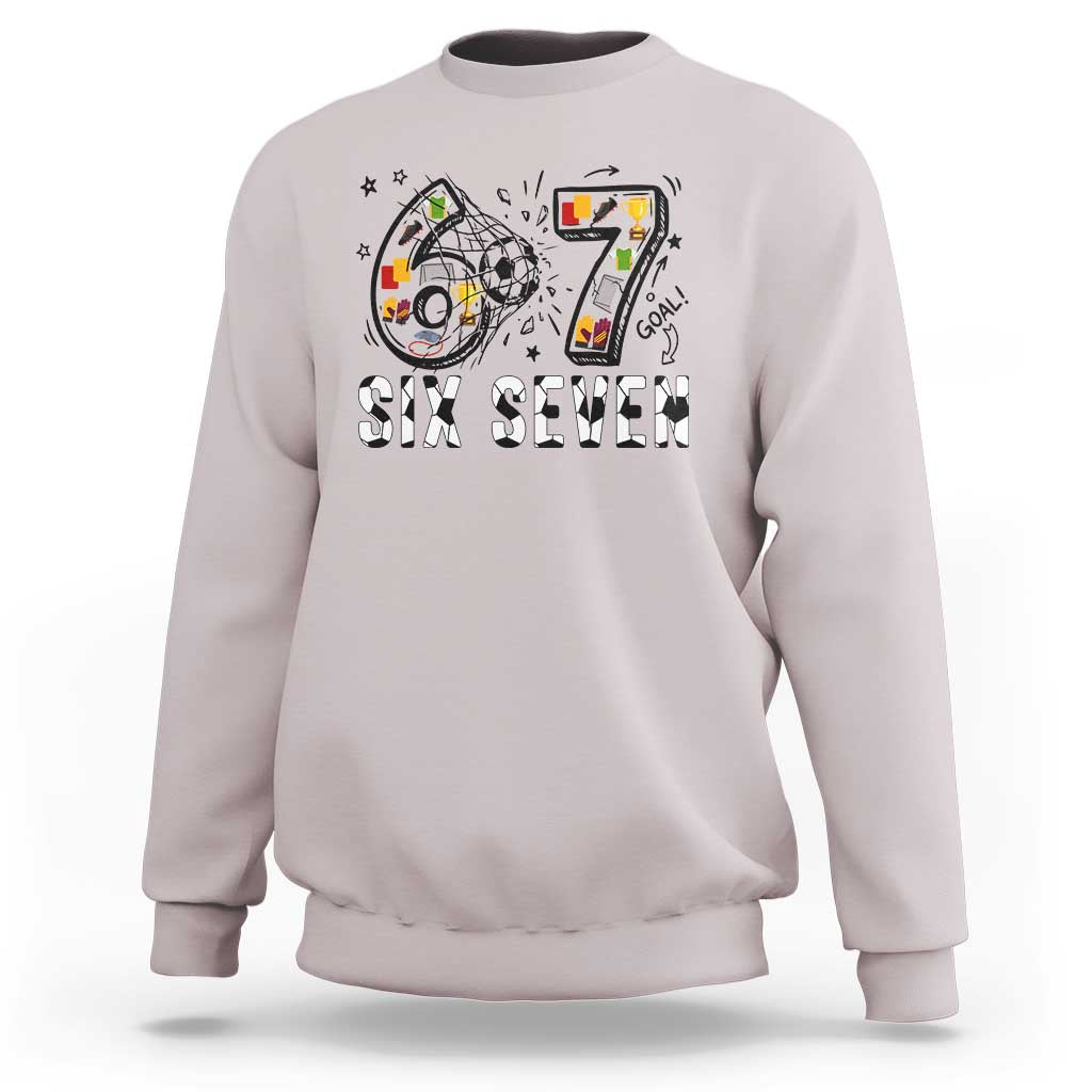 Six Seven Meme Soccer Lover Sweatshirt Funny Gift For Gen Z