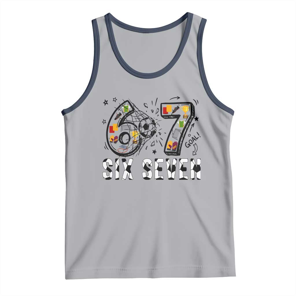 Six Seven Meme Soccer Lover Tank Top Funny Gift For Gen Z