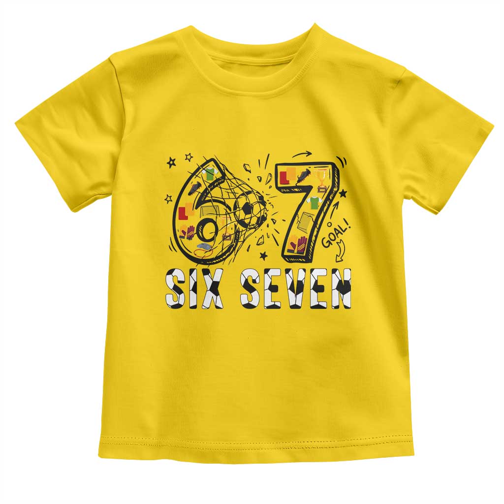 Six Seven Meme Soccer Lover Toddler T Shirt Funny Gift For Gen Z