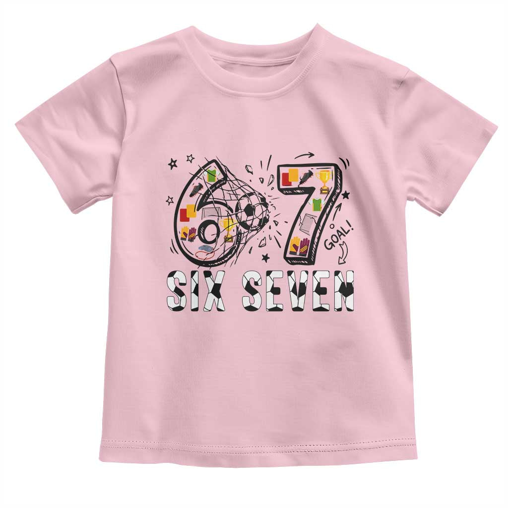 Six Seven Meme Soccer Lover Toddler T Shirt Funny Gift For Gen Z