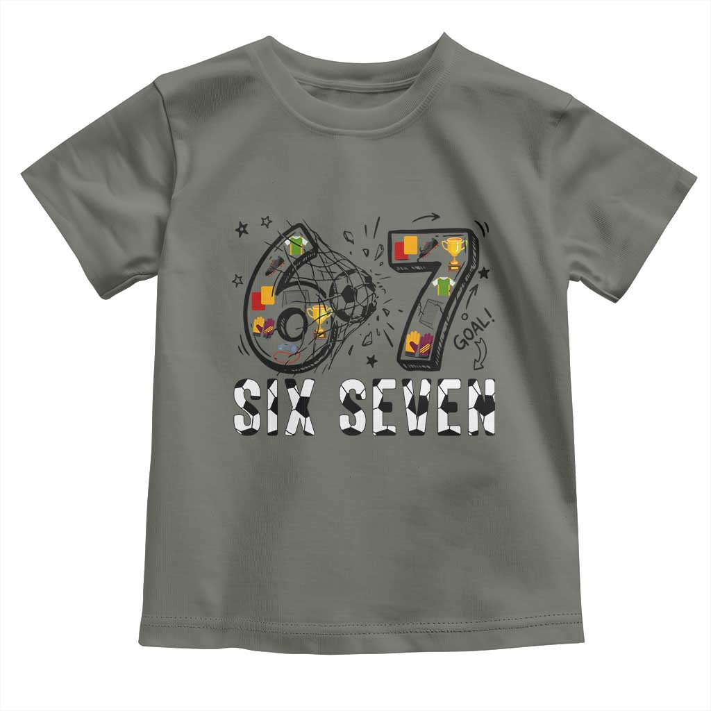 Six Seven Meme Soccer Lover Toddler T Shirt Funny Gift For Gen Z