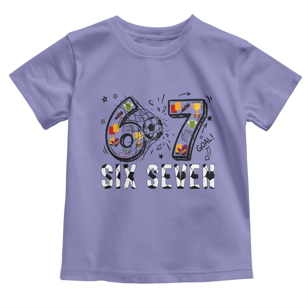 Six Seven Meme Soccer Lover Toddler T Shirt Funny Gift For Gen Z