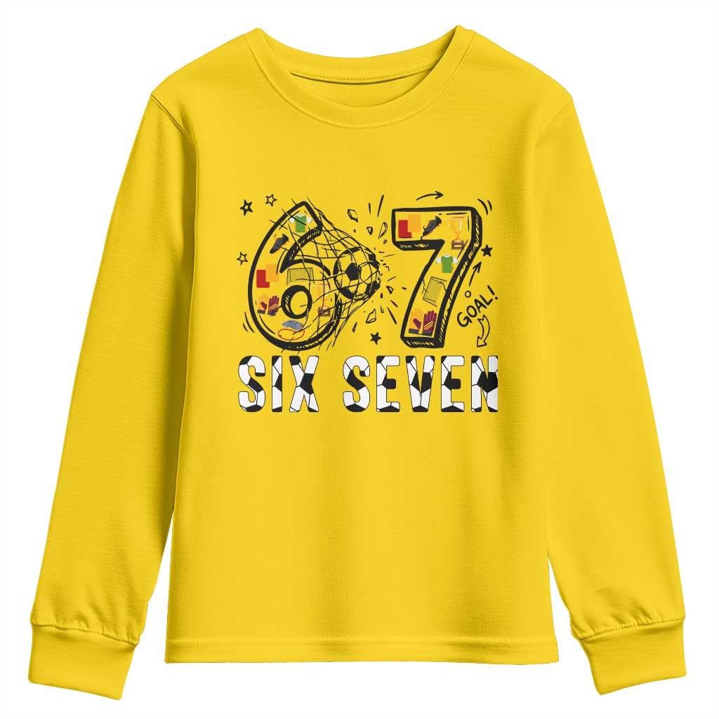 Six Seven Meme Soccer Lover Youth Sweatshirt Funny Gift For Gen Z