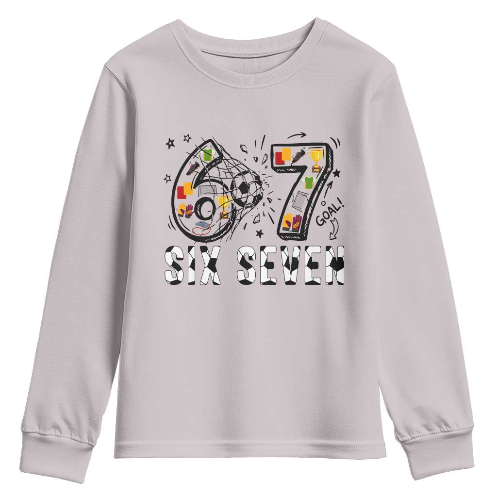 Six Seven Meme Soccer Lover Youth Sweatshirt Funny Gift For Gen Z