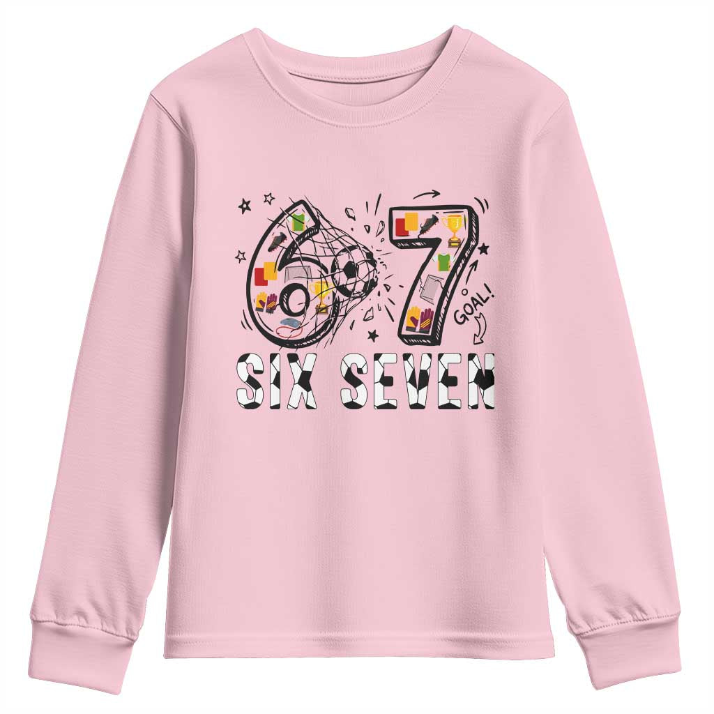 Six Seven Meme Soccer Lover Youth Sweatshirt Funny Gift For Gen Z